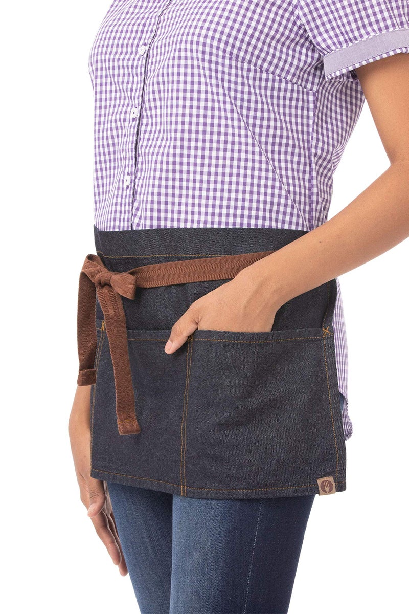 Chef Works Unisex Memphis Waitress Apron, Indigo Blue, One Size - Image 2